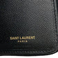 サンローランパリ 財布 YSL キャビアスキン ブラック 黒 レディース コンパクト財布