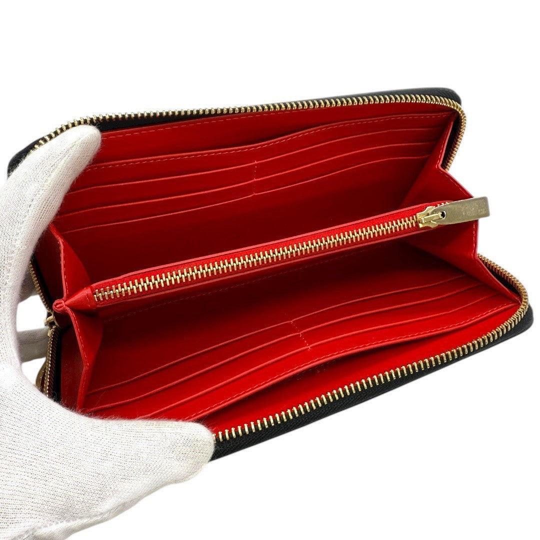 クリスチャンルブタン パネトーネ スパイク ラウンドファスナー 長財布 3165136 ブラック×マルチカラースタッズ レディース メンズ