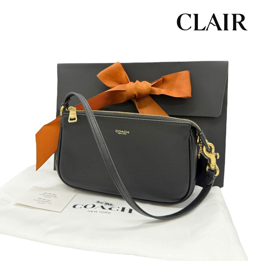 【極美品】コーチ プラザ バッグ 18 ハンドバッグ ショルダーバッグ アクセサリーポーチ ブラック レディース