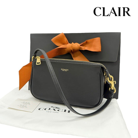 【極美品】コーチ プラザ バッグ 18 ハンドバッグ ショルダーバッグ アクセサリーポーチ ブラック レディース