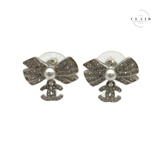 シャネル リボン ココマーク パール ピアス