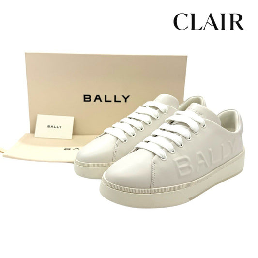 バリー メンズスニーカー エンボス加工 ホワイトレザー 26.5cm