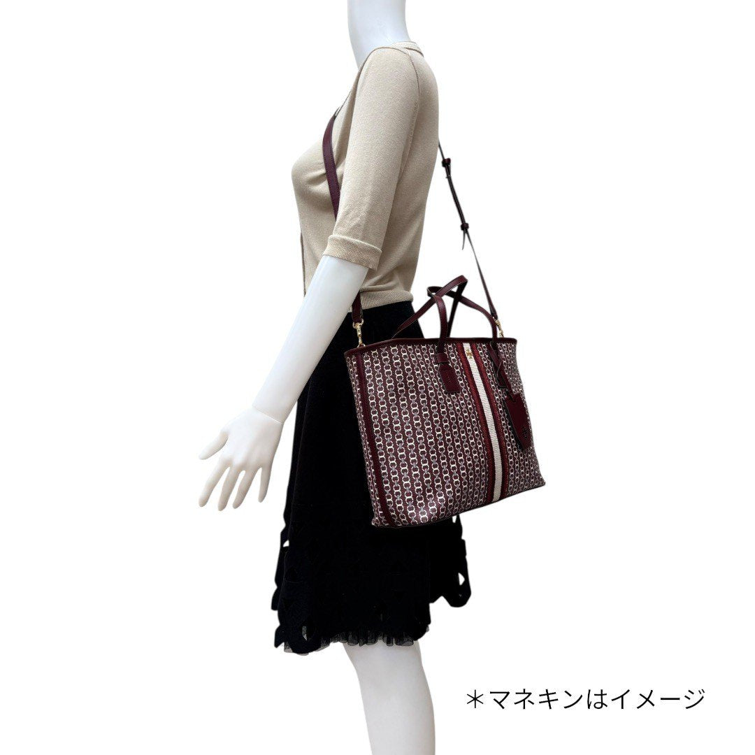 トリーバーチ ジェミニリンク トートバッグ 2way PVC レッド