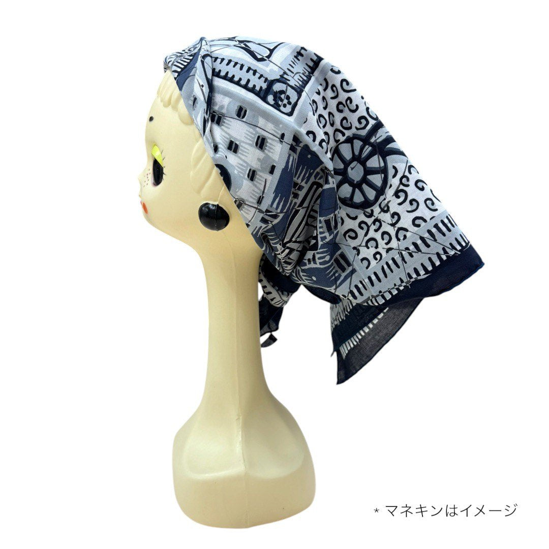エルメス カレ65 Le Boubou H スカーフ ネイビー メンズ レディース