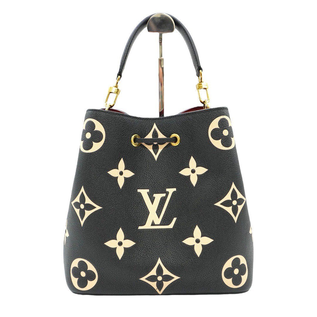 【美品】ルイヴィトン モノグラム 鞄 バッグ ハンドバッグ ショルダーバッグ バイカラー アンプラント ネオノエ MM M45497 ブラック ベージュ レディース ヴィトンバッグ