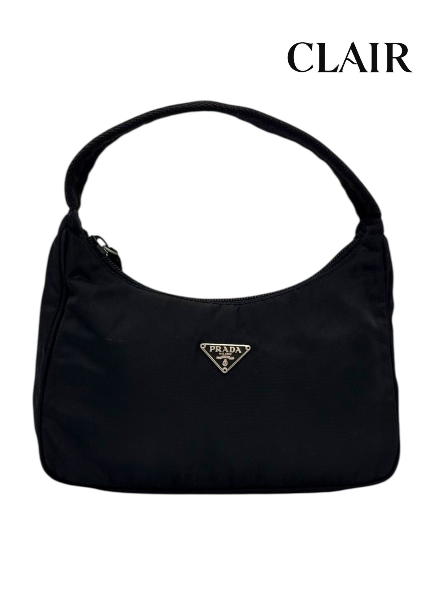 プラダ アクセサリーポーチ ハンドバッグ ナイロン レディース 黒 ブラック ミニバッグ