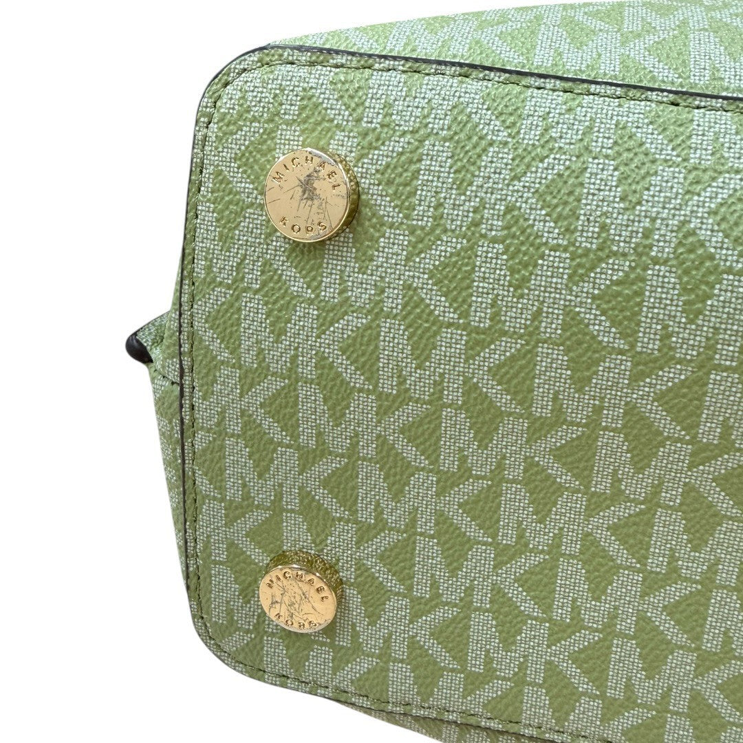 【美品】マイケルコース MKロゴ ハンドバッグ ショルダーバッグ 2WAY グリーン レディース