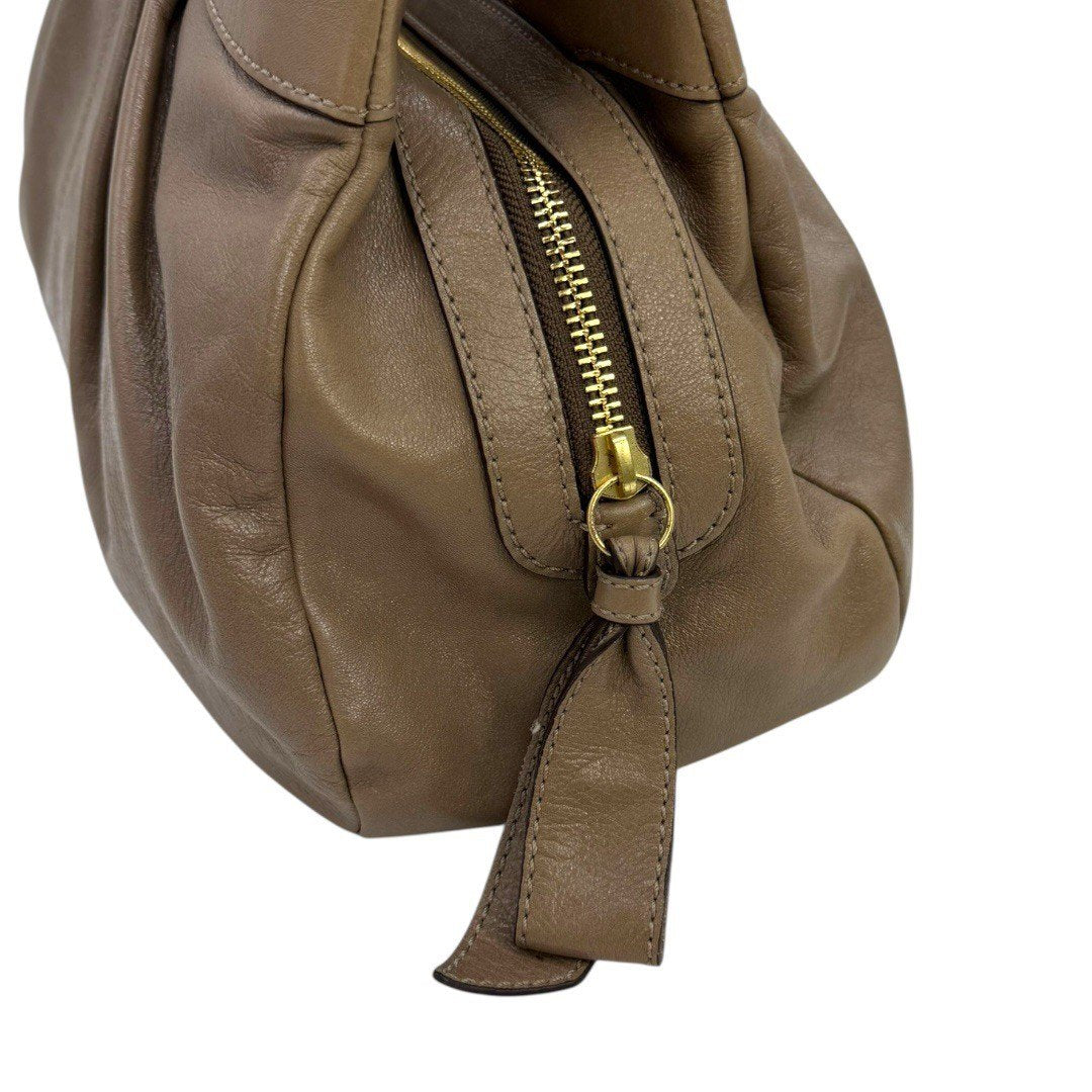 コーチ レザートートバッグ ベージュ 肩掛け F14052