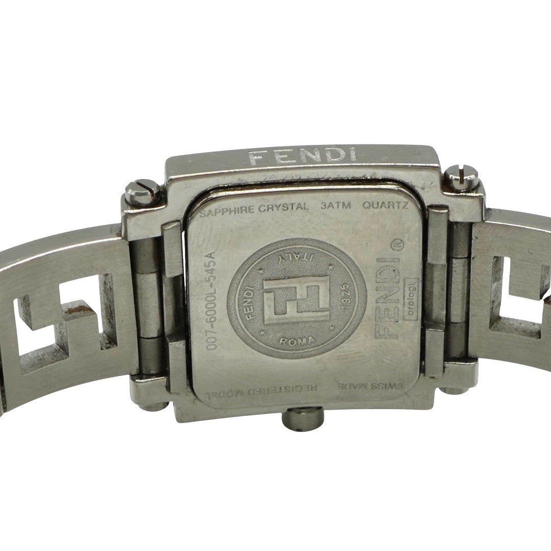 フェンディ 腕時計 オロロジ ウォッチ クオーツ シルバー文字盤 ズッカ柄 ステンレススチール レディース