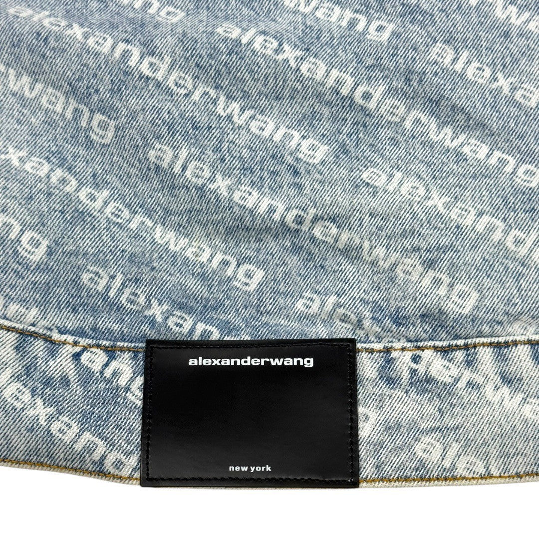 アレキサンダーワン ロゴデニムジャケット Gジャン Falling Back ロゴ クロップド