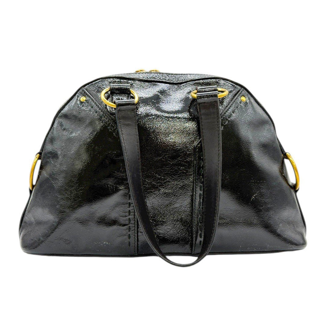 イヴサンローラン ミューズバッグ パテントレザー レディース