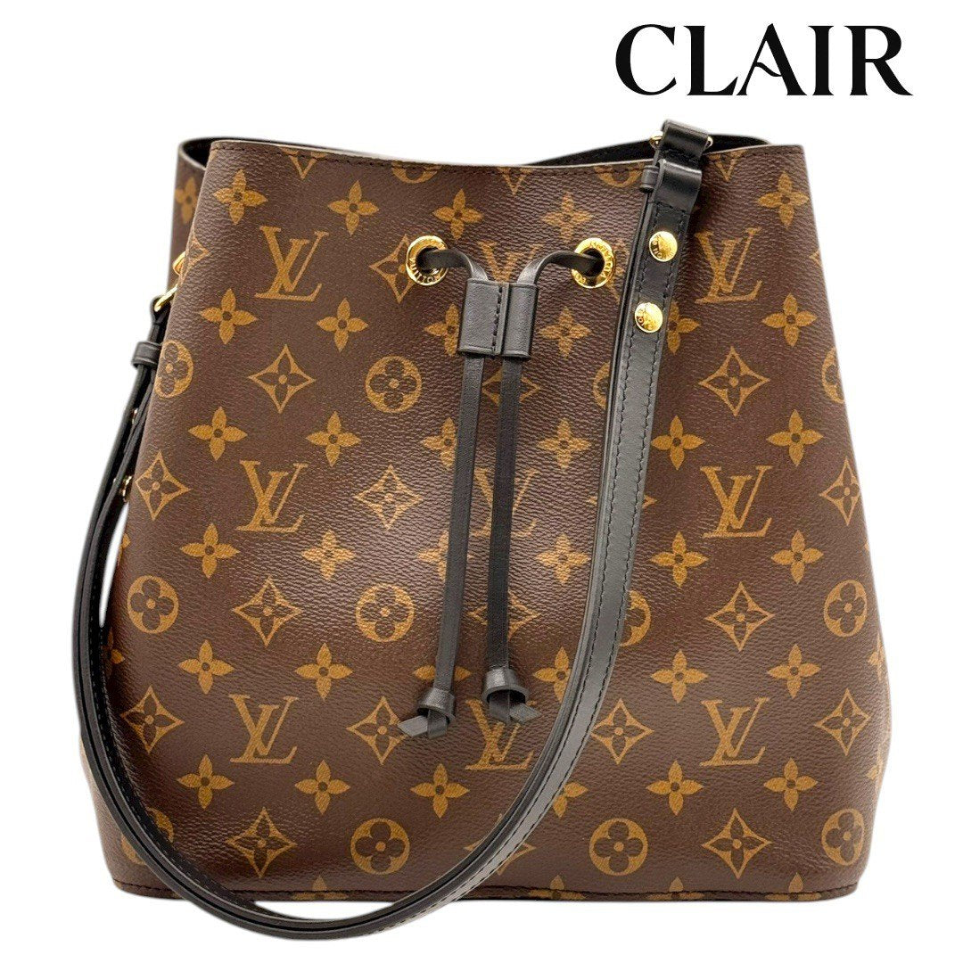 【極美品】ルイヴィトン ネオノエMM M44020 ショルダーバッグ ブラック/ブラウン レディース