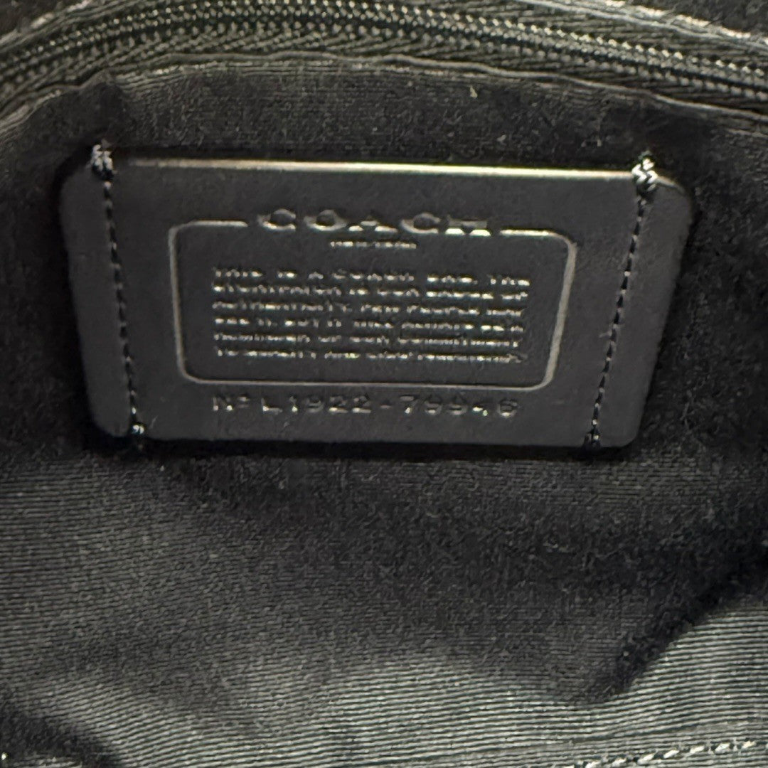 【極美品】コーチ ハンドバッグ ショルダーバッグ２WAYバッグ レザー ローワンサッチュエル F79946 レディース ネイビ ー紺