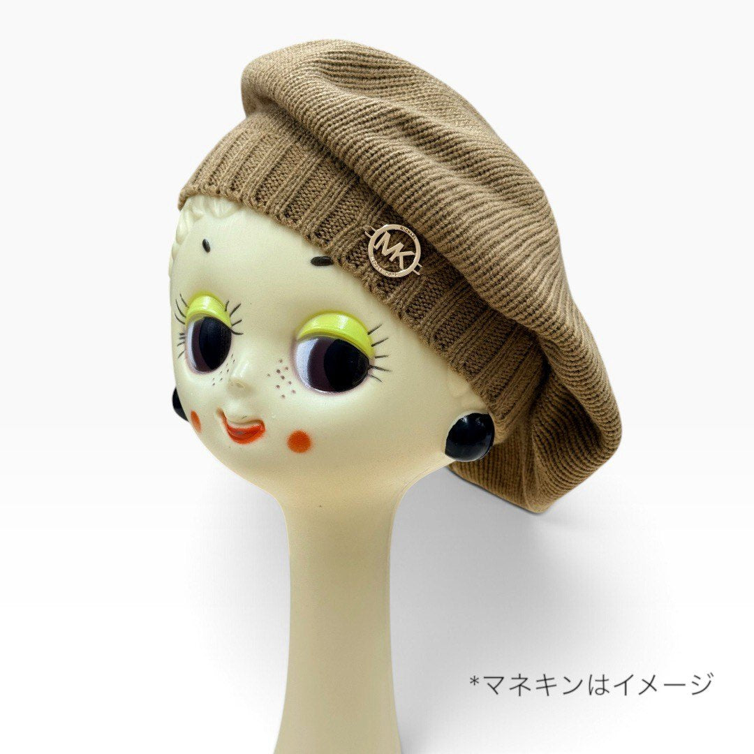 マイケルコース ニット帽 ビーニー ドーム型 キャメル
