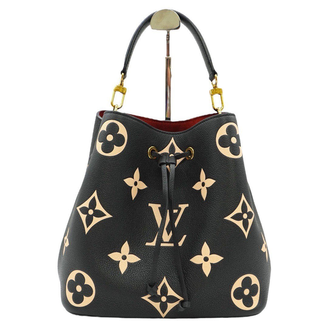 【美品】ルイヴィトン モノグラム 鞄 バッグ ハンドバッグ ショルダーバッグ バイカラー アンプラント ネオノエ MM M45497 ブラック ベージュ レディース ヴィトンバッグ