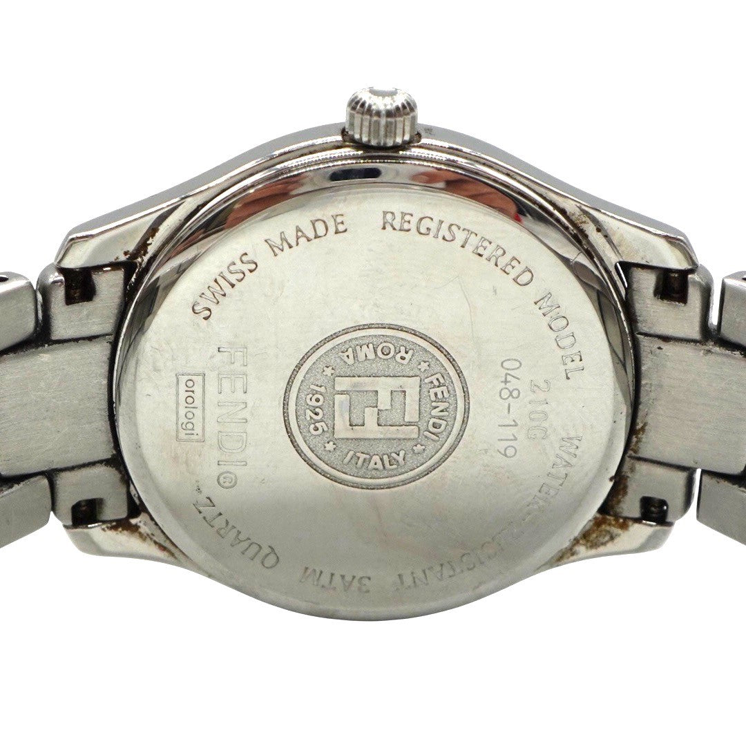 フェンディ メンズクォーツ時計 210G Silver文字盤 メンズ ステンレススチール フェンディ時計