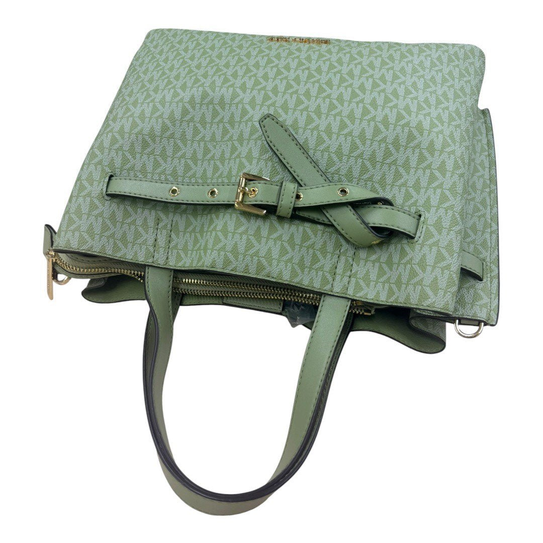 【美品】マイケルコース MKロゴ ハンドバッグ ショルダーバッグ 2WAY グリーン レディース