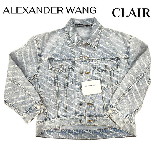 アレキサンダーワン ロゴデニムジャケット Gジャン Falling Back ロゴ クロップド