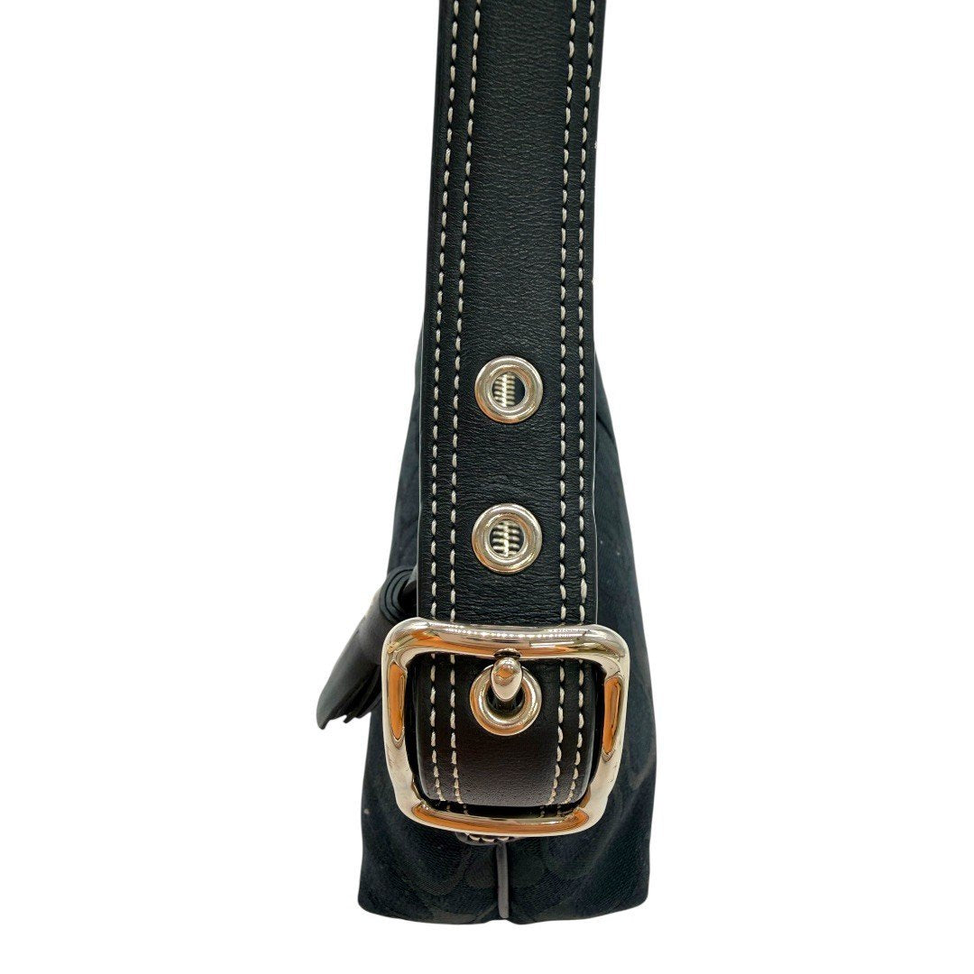 コーチ アクセサリーポーチ キャンバス シグネチャー ブラック 黒