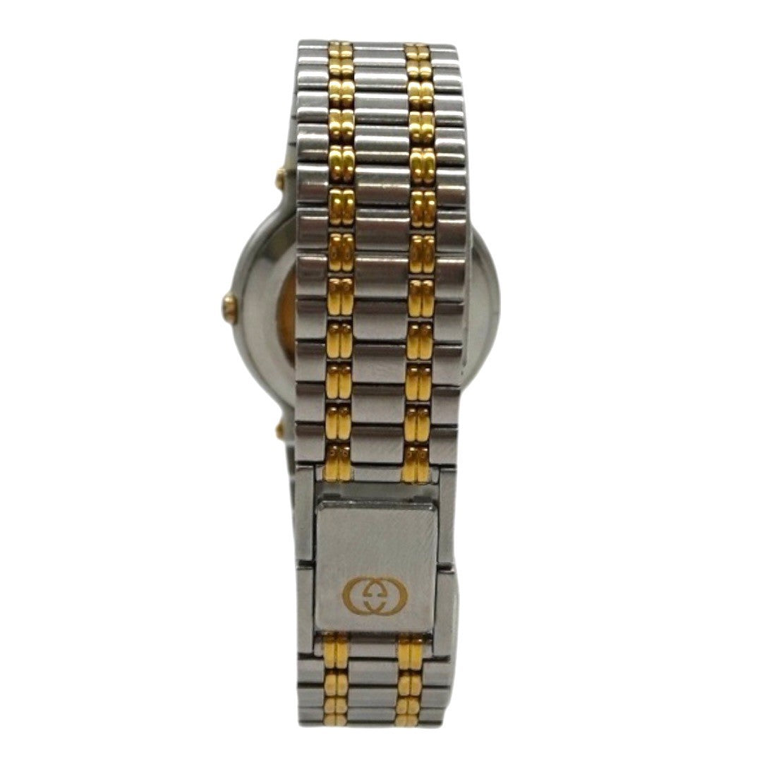 グッチ 腕時計 9000M クォーツ 黒文字盤 コンビカラー ユニセックス グッチ時計