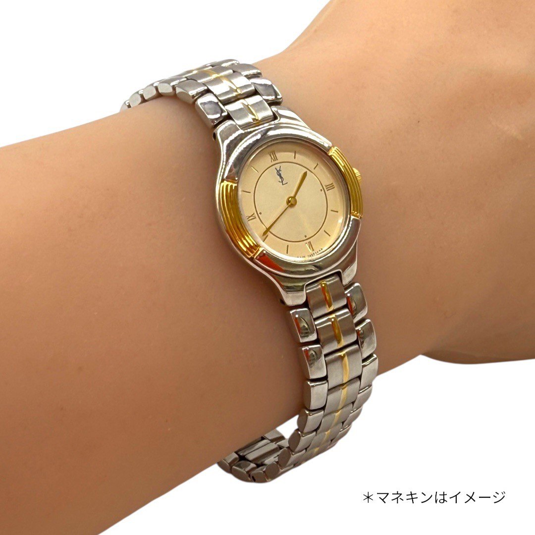 イブサンローラン 腕時計 コンビ スクエア YSL