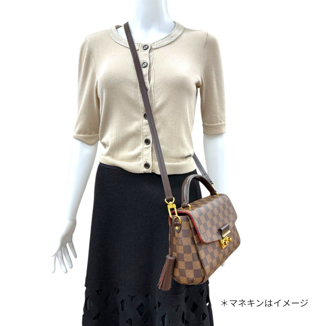 ルイヴィトン ダミエ クロワゼット PM N53000 2WAYショルダー ハンドバッグ
