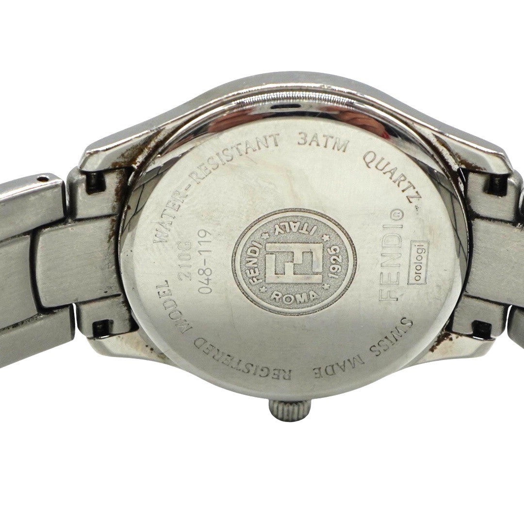 フェンディ メンズクォーツ時計 210G Silver文字盤 メンズ ステンレススチール フェンディ時計