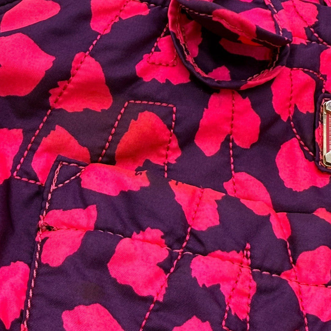 マークバイマークジェイコブス ハート総柄 キルティング トートバッグ 紫×ピンク レディース