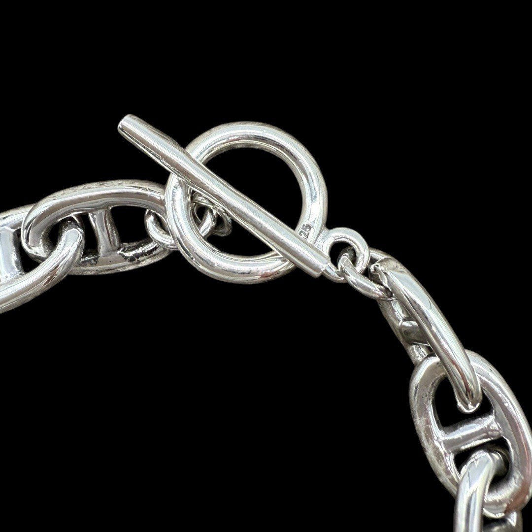 【新品】ハンドメイド おしゃれ SV925 アンカーチェーンブレスレット シルバー ブレスレット 925刻印あり スターリングシルバー925 銀 マンテル チェーンブレスレット MM 海外買付