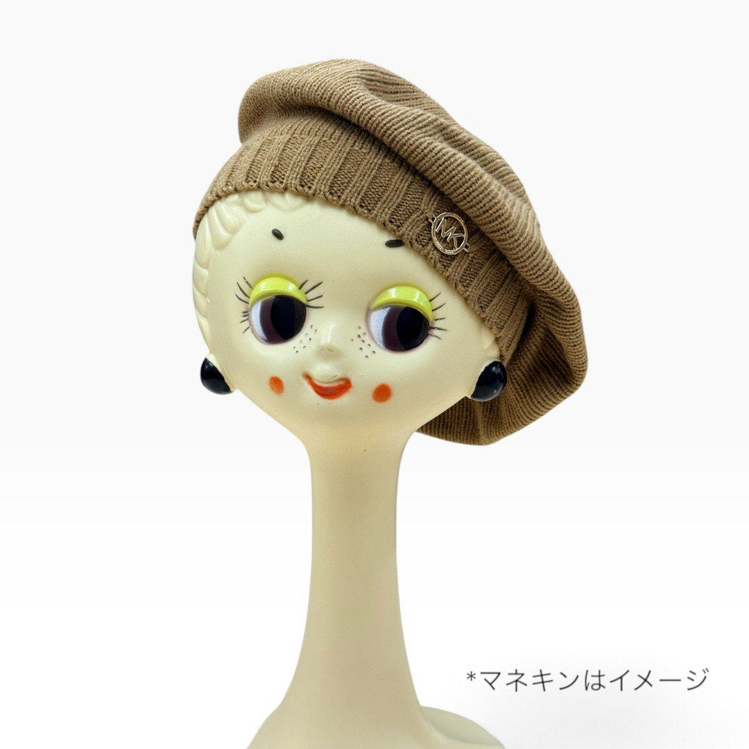 マイケルコース ニット帽 ビーニー ドーム型 キャメル