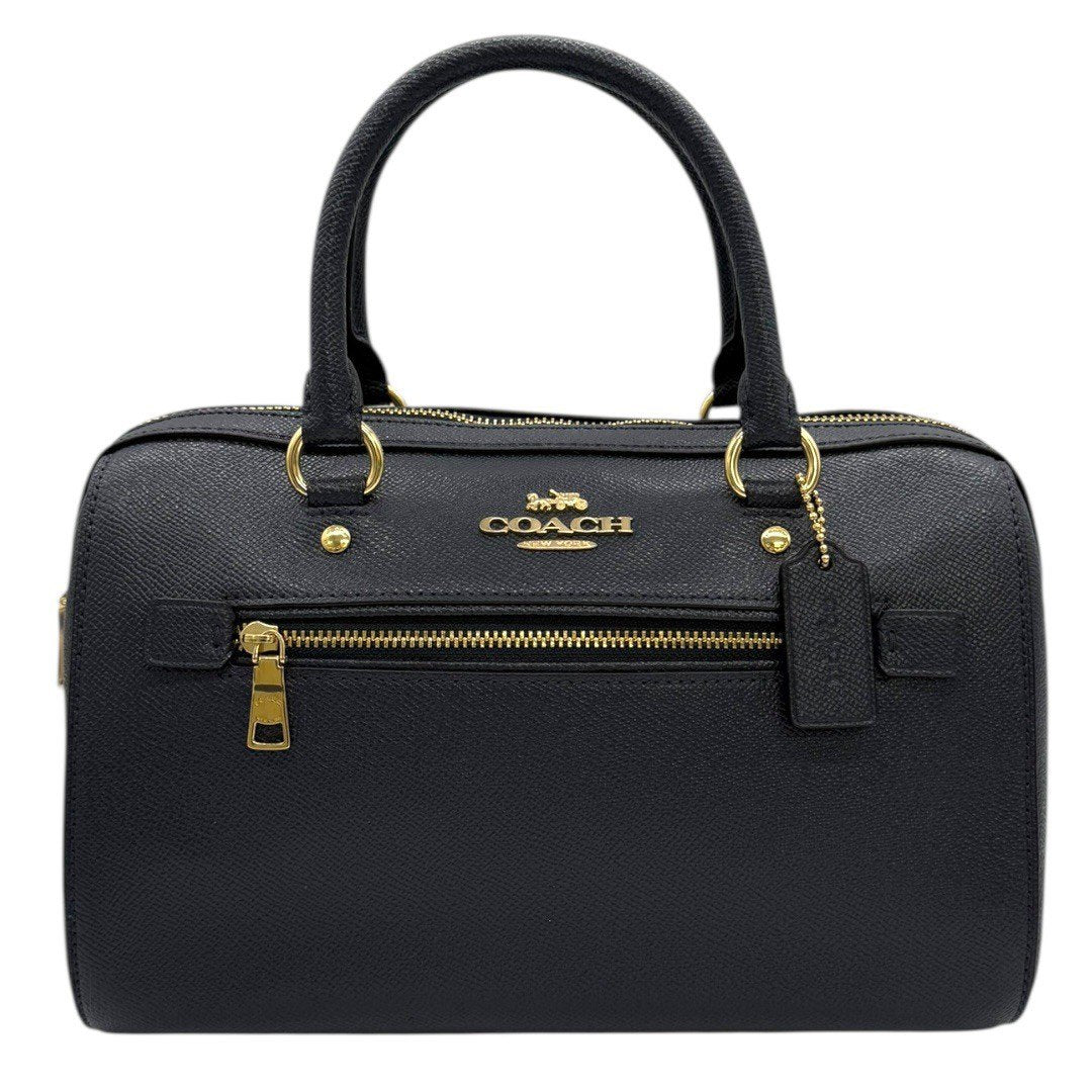 【極美品】コーチ ハンドバッグ ショルダーバッグ２WAYバッグ レザー ローワンサッチュエル F79946 レディース ネイビ ー紺