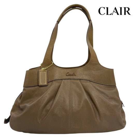 コーチ レザートートバッグ ベージュ 肩掛け F14052