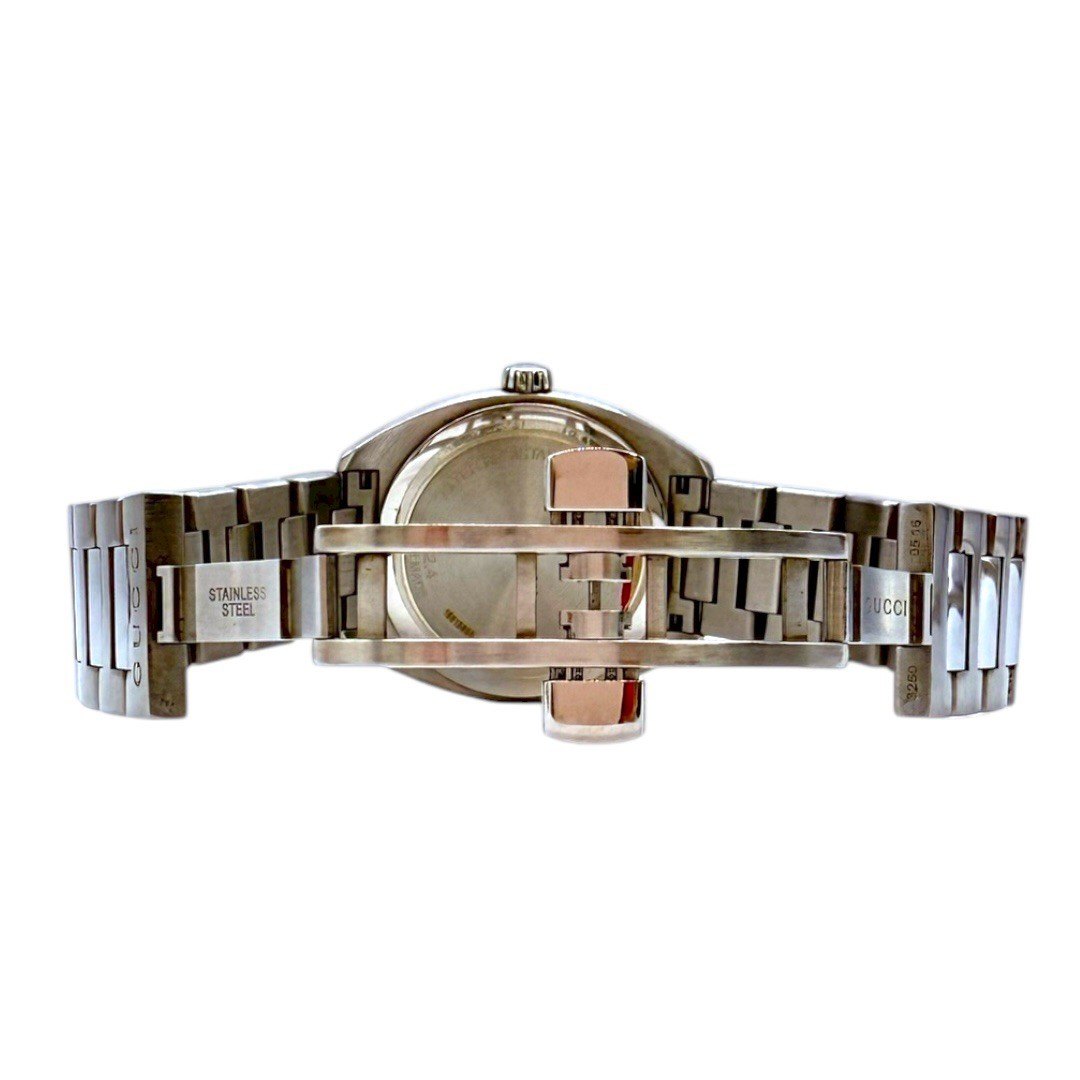 グッチ 腕時計 142.4/16515855　SS/QZ/黒 文字盤 メンズ