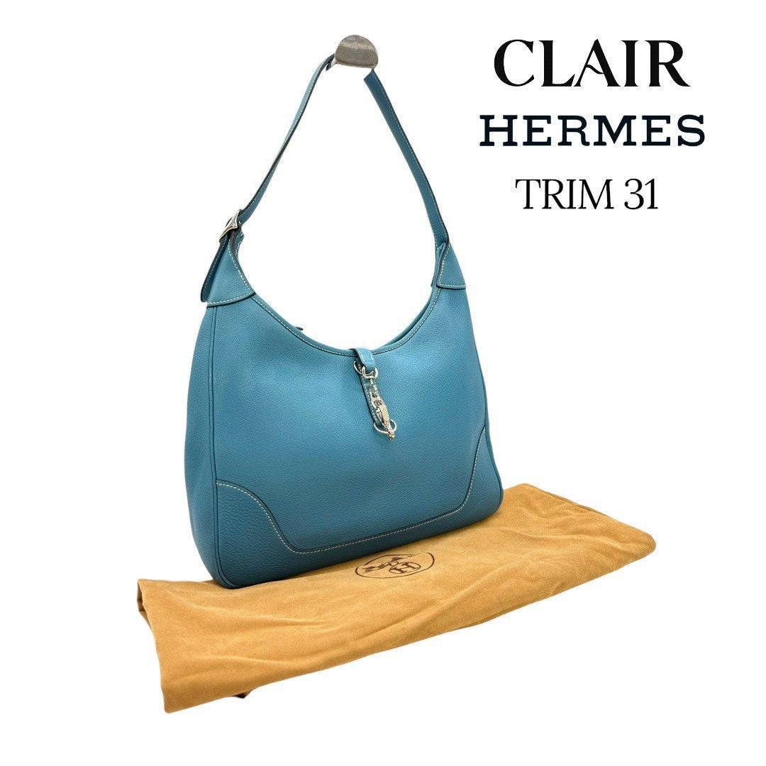 エルメス トリム31 ブルージーン シルバー金具