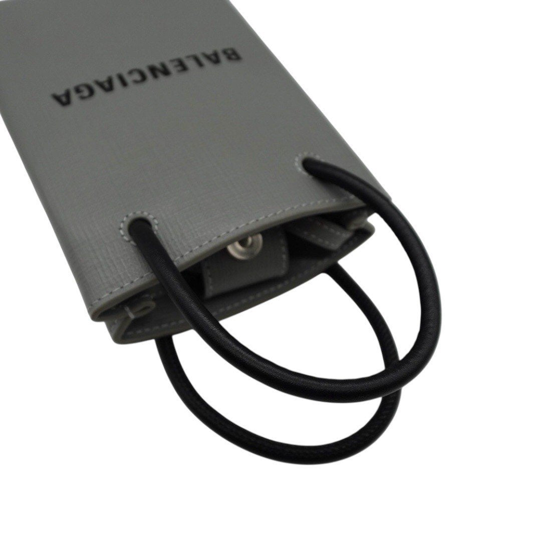 バレンシアガ フォンケース 携帯ケース スマホケース スマホショルダーケース ショルダー タイプ グレー メンズ レディース ユニセックス