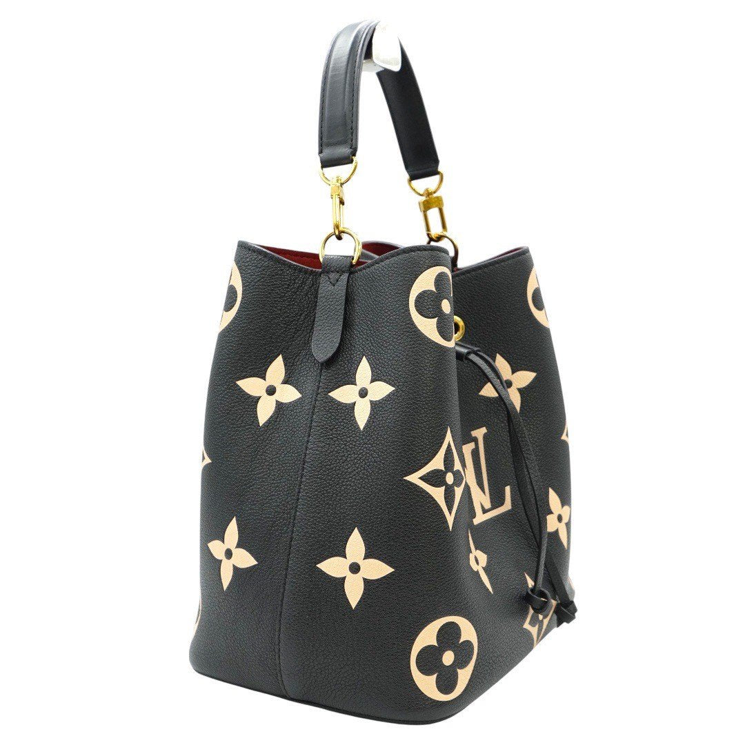 【美品】ルイヴィトン モノグラム 鞄 バッグ ハンドバッグ ショルダーバッグ バイカラー アンプラント ネオノエ MM M45497 ブラック ベージュ レディース ヴィトンバッグ