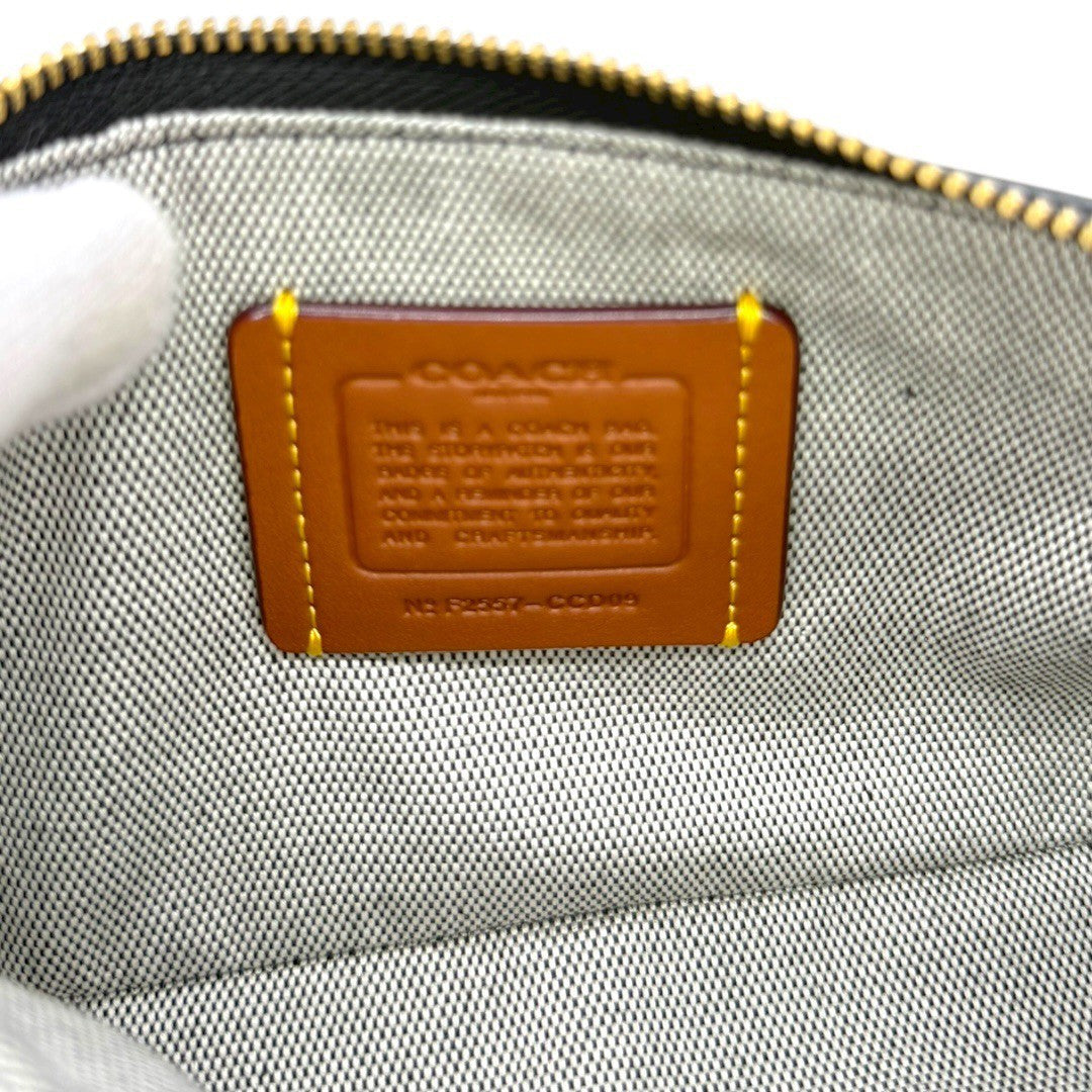 【極美品】コーチ プラザ バッグ 18 ハンドバッグ ショルダーバッグ アクセサリーポーチ ブラック レディース