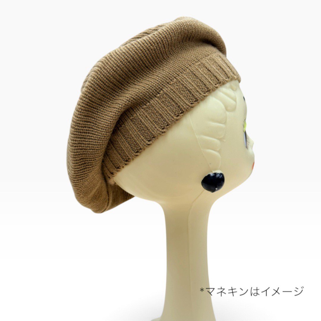 マイケルコース ニット帽 ビーニー ドーム型 キャメル