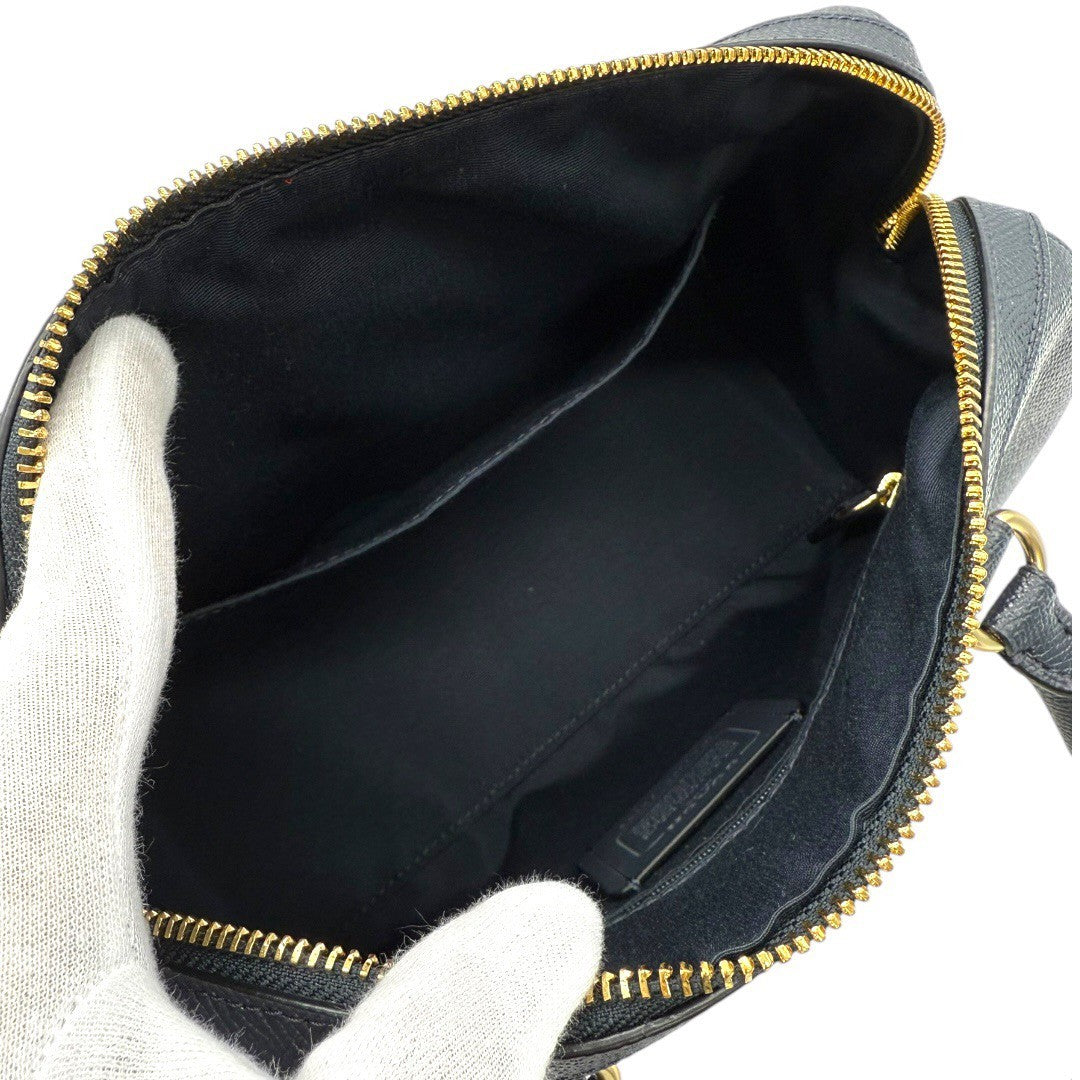 【極美品】コーチ ハンドバッグ ショルダーバッグ２WAYバッグ レザー ローワンサッチュエル F79946 レディース ネイビ ー紺