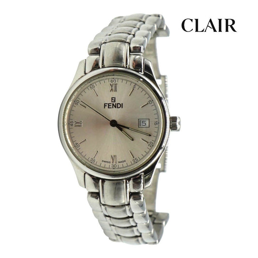 フェンディ メンズクォーツ時計 210G Silver文字盤 メンズ ステンレススチール フェンディ時計