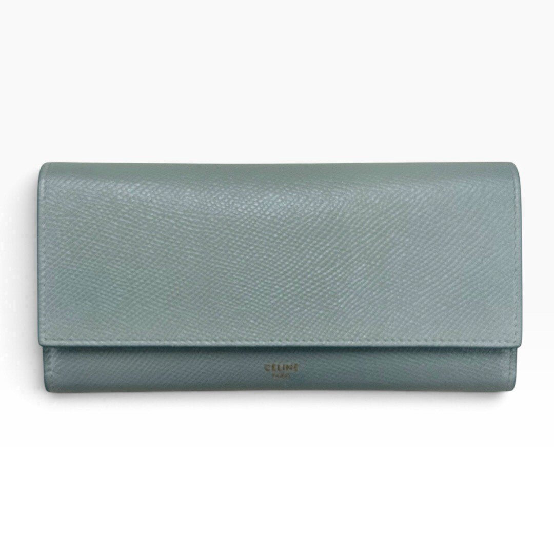 セリーヌ 財布ラージ フラップ ウォレット 長財布 2つ折り レザー
