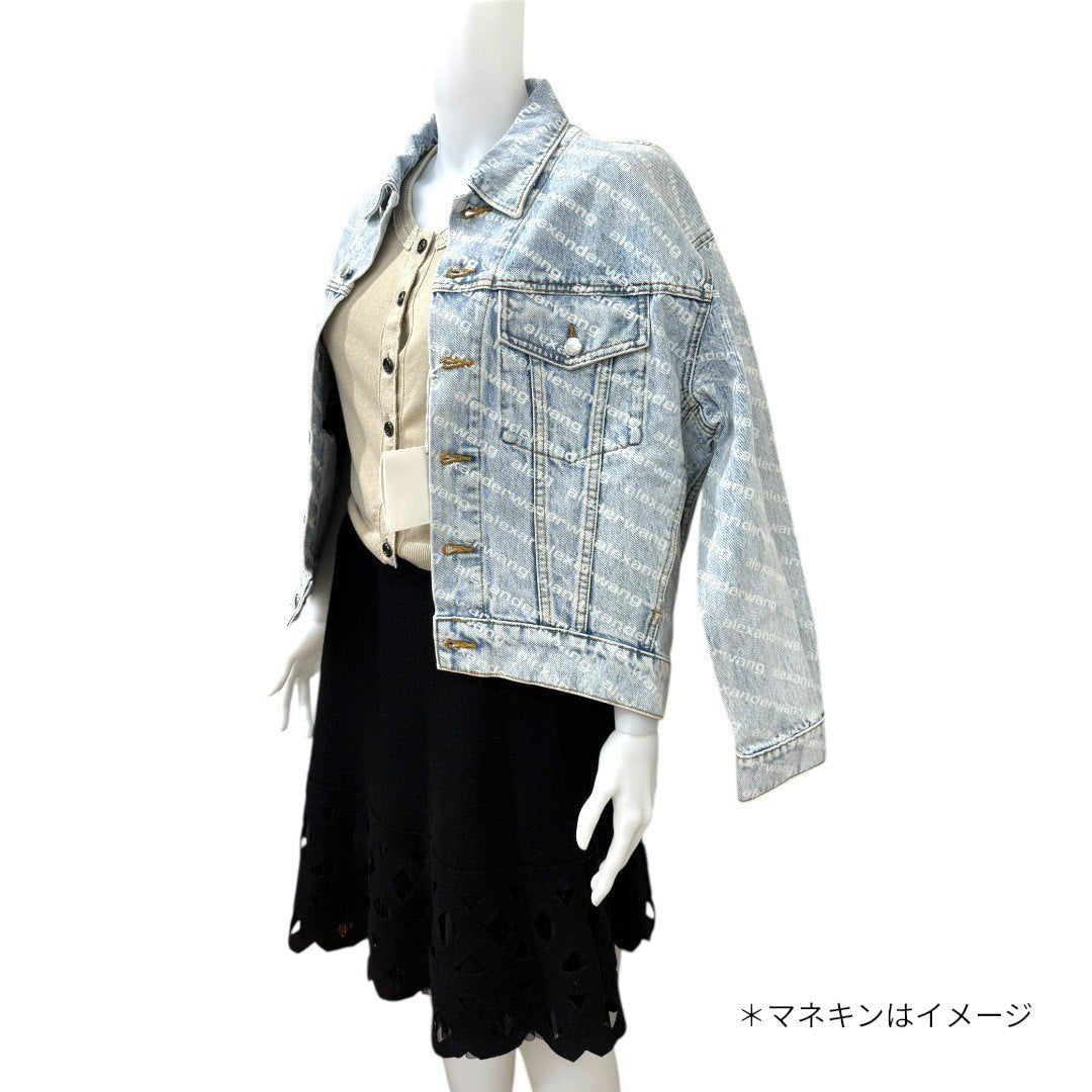 アレキサンダーワン ロゴデニムジャケット Gジャン Falling Back ロゴ クロップド