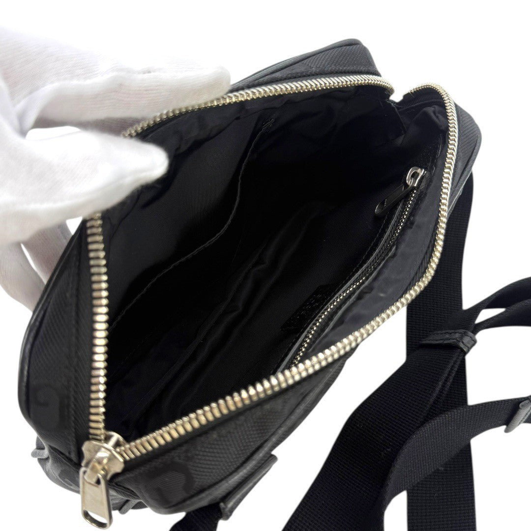 グッチ オブザグリッドバッグ キャンパス×レザー ベルトバッグ 631341 ブラック