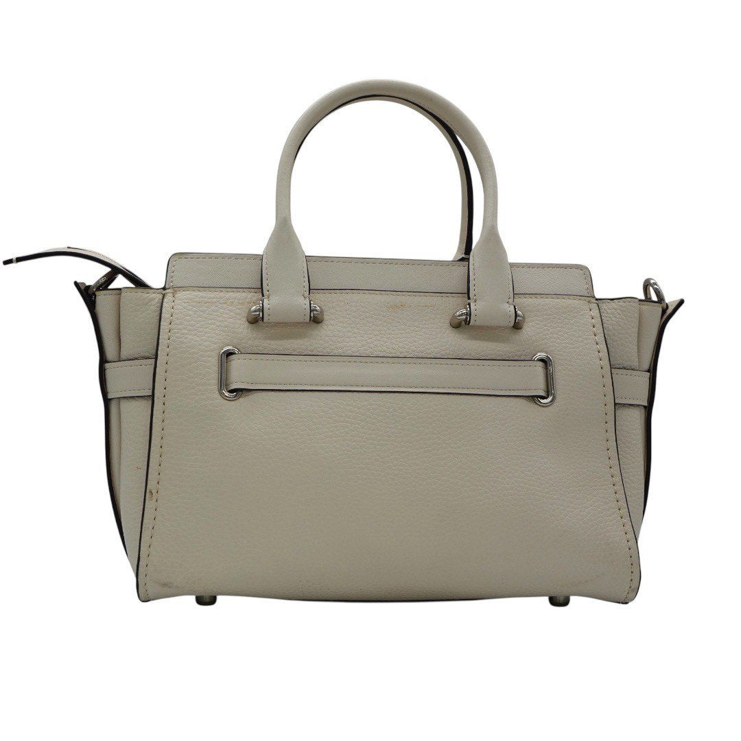 コーチ ショルダーバッグ 2WAYハンドバッグ シグネチャー ターンロック 白 ホワイト レディース