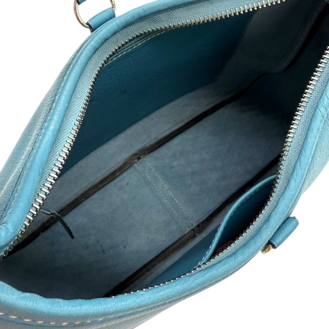 エルメス トリム31 ブルージーン シルバー金具