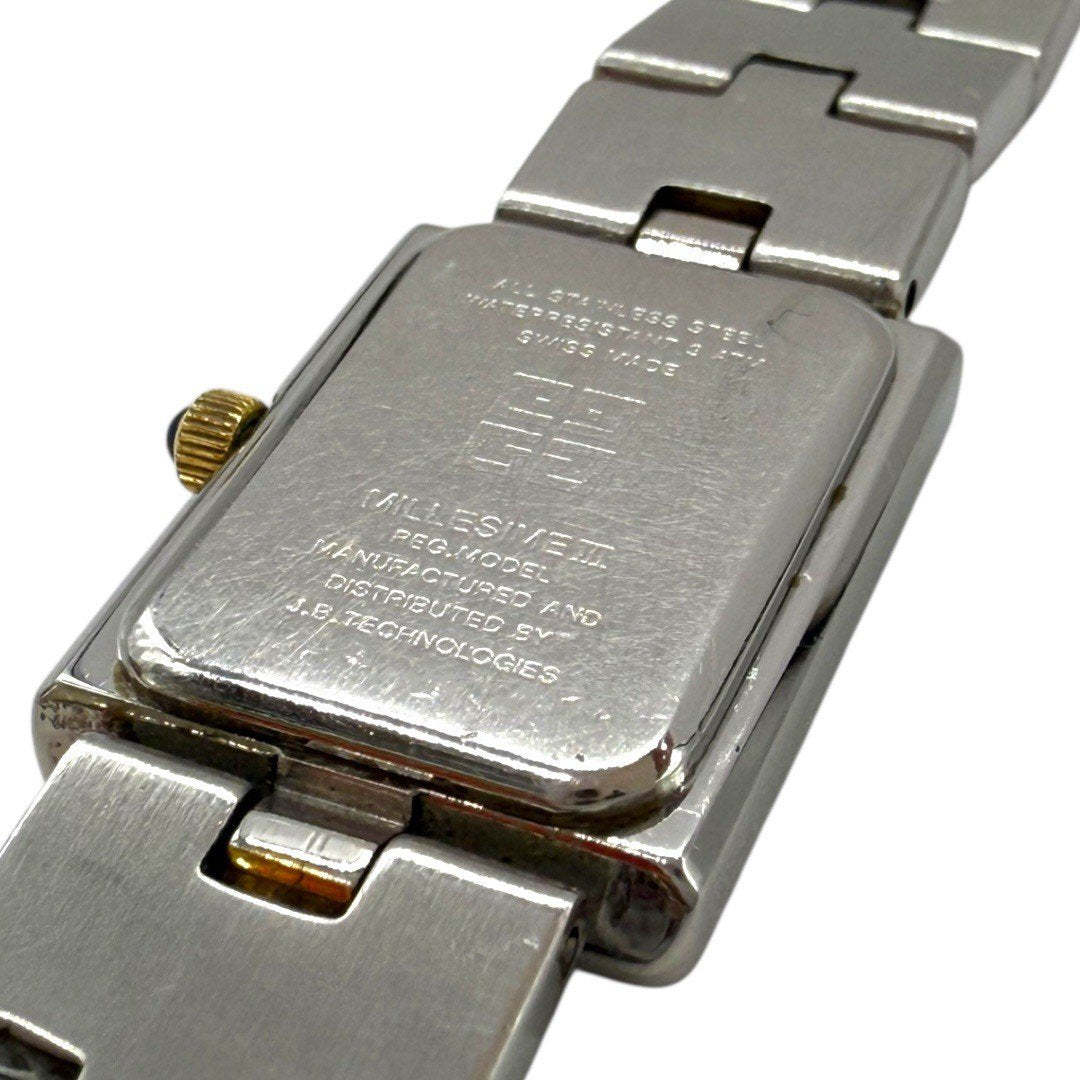 ジバンシー 腕時計 スクエア SS シルバー ゴールド コンビ ブレス アナログ クォーツ 時計 ウォッチ レディース