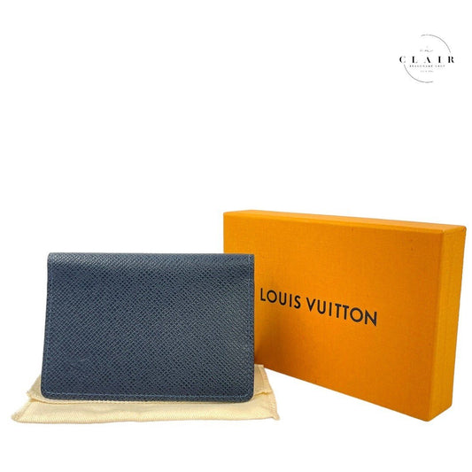 【未使用品】ルイヴィトン Louis Vuitton カードケース M30535 タイガ ネイビー 紺　ICチップ