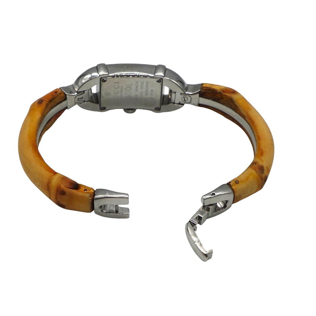 グッチ 腕時計 6800L ステンレススチール×バンブー クオーツ 文字盤 レディース グッチ時計