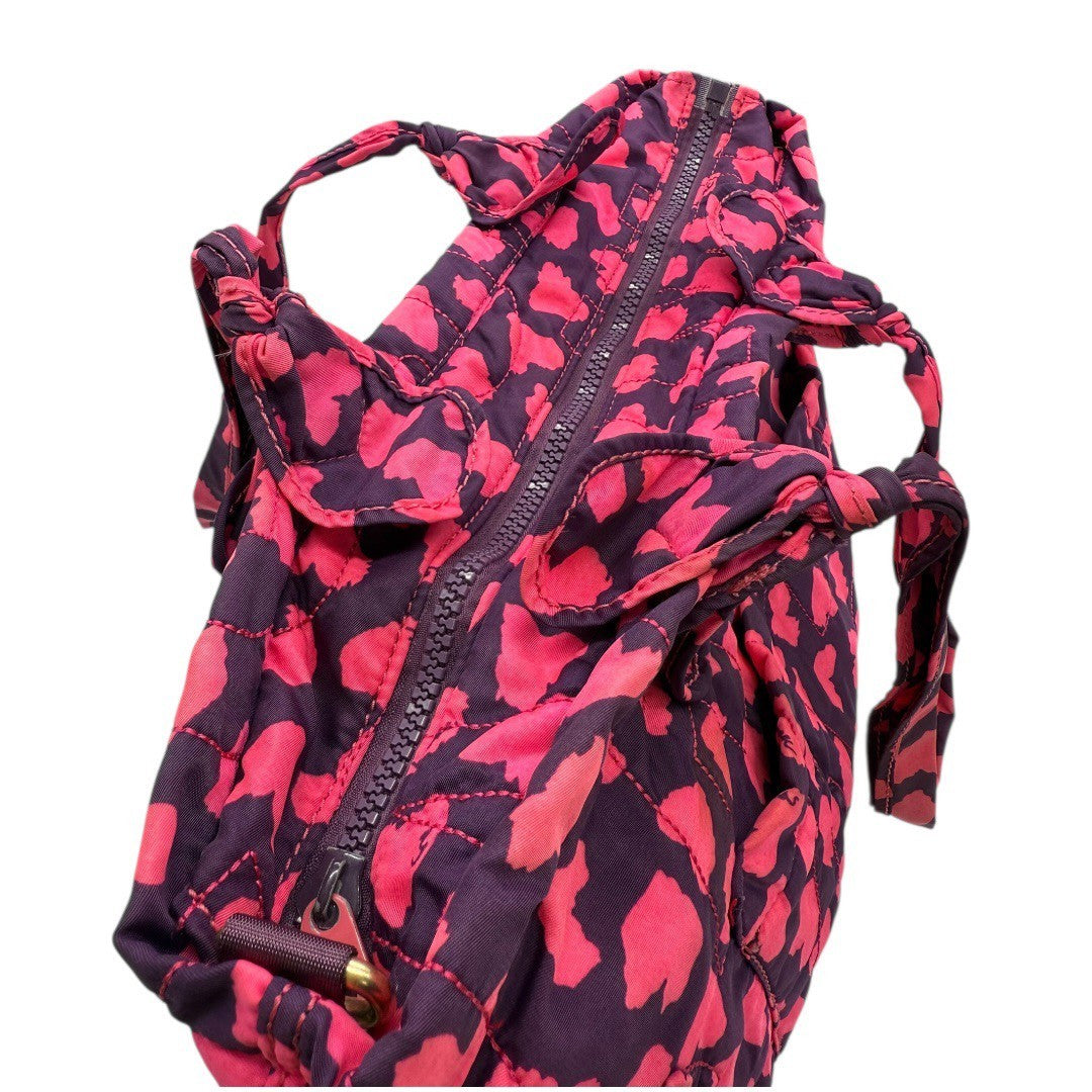 マークバイマークジェイコブス ハート総柄 キルティング トートバッグ 紫×ピンク レディース