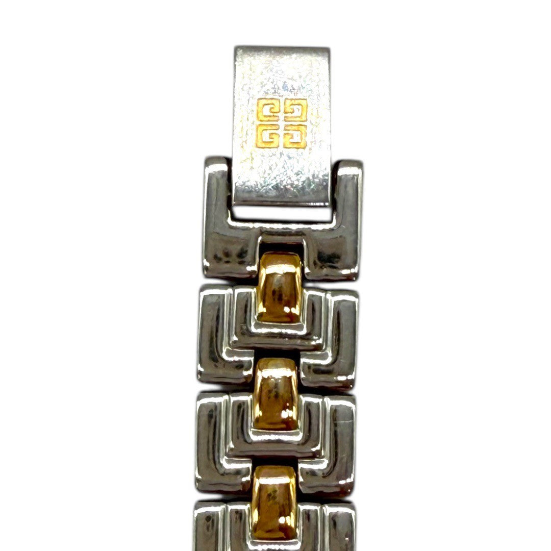 ジバンシー 腕時計 スクエア SS シルバー ゴールド コンビ ブレス アナログ クォーツ 時計 ウォッチ レディース